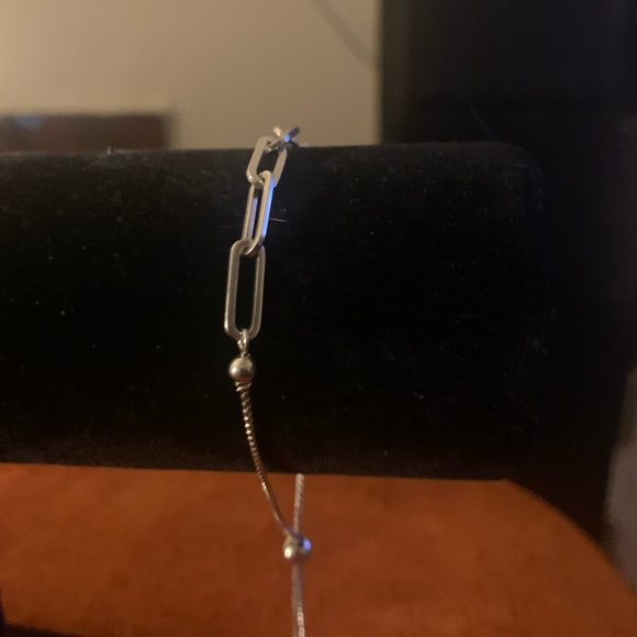 Sterling Silver 925 Paperclip Bolo Bracelet - Picture 5 of 9